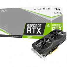 PNY GeForce RTX 3070 Graphic Card - 8 GB GDDR6 - 1.50 GHz Core - 256 bit Bus Width - DisplayPort - HDMI VCG30708DFMPB