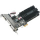Zotac GeForce GT 710 Graphic Card - 954 MHz Core - 1 GB DDR3 SDRAM - Half-length/Low-profile - Single Slot Space Required - 64 bit Bus Width - Passive Cooler - OpenGL 4.5, DirectX 12 - 1 x HDMI - 1 x VGA - 1 x Total Number of DVI - PC - 3 x Monitors Suppo
