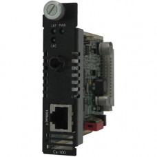 Perle Fast Ethernet Converter Module Unmanaged - 1 x Network (RJ-45) - 1 x ST Ports - Single-mode - Fast Ethernet - 10/100Base-T, 100Base-BX-U - Internal 05041780
