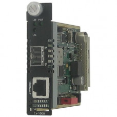 Perle CM-1110-SFP Gigabit Ethernet Managed Media Converter - 1 x Network (RJ-45) - 10/100/1000Base-T - 1 x Expansion Slots - 1 x SFP Slots - Internal - REACH, RoHS, WEEE Compliance 05052190