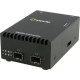 Perle S-10G-STS Media Converter - 10GBase-X - 2 x Expansion Slots - 2 x SFP+ Slots - Desktop - REACH, RoHS, WEEE Compliance 05060504