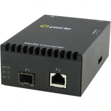 Perle S-10GRT-SFP - 10 Gigabit Media and Rate Converter - 1 x Network (RJ-45) - 10 Gigabit Ethernet - 10GBase-T, 10GBase-X, 10GBase-CX1 - 1 x Expansion Slots - SFP+ - 1 x SFP+ Slots - Rail-mountable, Wall Mountable, Rack-mountable 05060614