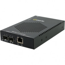 Perle S-1110HP-DSFP Transceiver/Media Converter - 1 x Network (RJ-45) - Gigabit Ethernet - 1000Base-X, 10/100/1000Base-T - 2 x Expansion Slots - SFP (mini-GBIC) - 2 x SFP Slots - Rack-mountable, Rail-mountable, Wall Mountable, Standalone 05079354