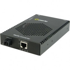 Perle S-1110P-S1SC20U Media Converter - 1x PoE (RJ-45) Ports - 1 x SC Ports - 1000Base-BX-U, 10/100/1000Base-T - Rail-mountable, Rack-mountable, Wall Mountable - REACH, RoHS, WEEE Compliance 05080164