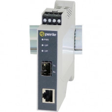 Perle SR-1000-SFP Transceiver/Media Converter - 1 x Network (RJ-45) - Gigabit Ethernet - 1000Base-T, 1000Base-X - 1 x Expansion Slots - SFP (mini-GBIC) - 1 x SFP Slots - Rail-mountable 05091620
