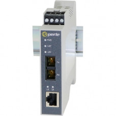 Perle SR-1110-SC120 Transceiver/Media Converter - 1 x Network (RJ-45) - 2 x SC Ports - DuplexSC Port - Single-mode - Gigabit Ethernet - 10/100/1000Base-T, 1000Base-ZX - Rail-mountable 05091750