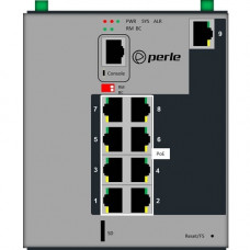 Perle IDS-509PP8 - Industrial Managed Power Over Ethernet Switch - 9 Ports - Manageable - 2 Layer Supported - Twisted Pair - Wall Mountable, DIN Rail Mountable, Panel-mountable, Rack-mountable - 5 Year Limited Warranty 07016370