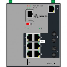 Perle IDS-509G2PP6-T2SD10 - Industrial Managed Power Over Ethernet Switch - 7 Ports - Manageable - 2 Layer Supported - Optical Fiber, Twisted Pair - DIN Rail Mountable, Wall Mountable, Panel-mountable, Rack-mountable - 5 Year Limited Warranty 07016560