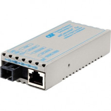Omnitron Systems miConverter 1000Mbps Gigabit Ethernet Single-Fiber Media Converter RJ45 SC Single-Mode BiDi 20km - 1 x 1000BASE-T, 1 x 1000BASE-BX-D (1550/1310), US AC Powered, Lifetime Warranty - RoHS, WEEE Compliance 1211-1-1