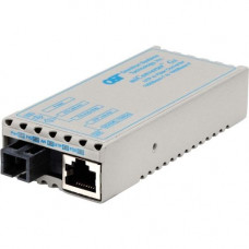 Omnitron Systems miConverter 1000Mbps Gigabit Ethernet Single-Fiber Media Converter RJ45 SC Single-Mode BiDi 40km - 1 x 1000BASE-T, 1 x 1000BASE-BX-D (1550/1310), USB Powered, Lifetime Warranty - RoHS, WEEE Compliance 1211-2-6