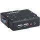Manhattan 2-Port USB Compact KVM Switch with Audio Support - Manage/control 2 USB computers from one keyboard, monitor and mouse" - RoHS, WEEE Compliance 151252