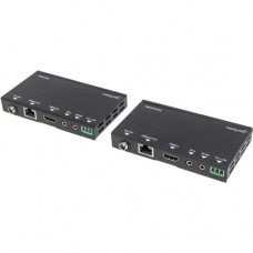Manhattan HDMI HDBaseT Over Ethernet Extender Kit - HDMI Signal Extender- 1080p up to 230 ft (70 m) / 4K up to 130 ft (40 m) - Single Cat6 Cable-Power over Cable- IR/RS232 Support 207638