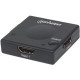 Manhattan HDMI Switch 2-Port, 1080p, Connects x2 HDMI sources to x1 display, Automatic and Manual Switching (via button), No external power required, Black, Three Year Warranty, Blister - 1920 x 1080 - Full HD - 2 x 1 - Display, Gaming Console, Blu-ray Di