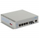 Omnitron Systems OmniConverter Managed Gigabit, MM ST, RJ-45, Ethernet Fiber Switch - 4 x 10/100/1000BASE-T, 1 x 1000BASE-X, AC Power, 5 Year Warranty 2820-0-14-1