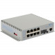 Omnitron Systems OmniConverter Managed Gigabit, MM ST, RJ-45, Ethernet Fiber Switch - 8 x 10/100/1000BASE-T, 1 x 1000BASE-X, AC Power, 5 Year Warranty 2821-1-18-1