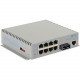 Omnitron Systems OmniConverter Managed Gigabit, MM ST, RJ-45, Ethernet Fiber Switch - 8 x 10/100/1000BASE-T, 1 x 1000BASE-X, AC Power, 5 Year Warranty 2822-0-18-1