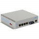 Omnitron Systems OmniConverter Managed Gigabit, MM ST, RJ-45, Ethernet Fiber Switch - 4 x 10/100/1000BASE-T, 1 x 1000BASE-X, AC Power, 5 Year Warranty 2822-0-14-1