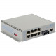 Omnitron Systems OmniConverter Managed Gigabit, MM ST, RJ-45, Ethernet Fiber Switch - 8 x 10/100/1000BASE-T, 1 x 1000BASE-X, AC Power, 5 Year Warranty 2823-2-18-1W