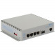 Omnitron Systems OmniConverter Managed Gigabit, MM ST, RJ-45, Ethernet Fiber Switch - 4 x 10/100/1000BASE-T, 1 x 1000BASE-X, AC Power, 5 Year Warranty 2839-0-14-1