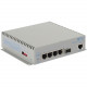 Omnitron Systems OmniConverter Managed Gigabit, MM ST, RJ-45, Ethernet Fiber Switch - 4 x 10/100/1000BASE-T, 1 x 1000BASE-X, DC Power, 5 Year Warranty 2839-0-14-9W