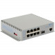 Omnitron Systems OmniConverter Managed Gigabit, MM ST, RJ-45, Ethernet Fiber Switch - 8 x 10/100/1000BASE-T, 1 x 1000BASE-X, AC Power, 5 Year Warranty 2839-0-18-1Z