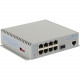 Omnitron Systems OmniConverter Managed Gigabit PoE+, SFP, RJ-45, Ethernet Fiber Switch - 8 x 10/100/1000BASE-T, 1 x 1000BASE-X, DC Power, 5 Year Warranty 2839-0-18-9