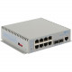 Omnitron Systems OmniConverter Managed Gigabit, MM ST, RJ-45, Ethernet Fiber Switch - 8 x 10/100/1000BASE-T, 2 x 1000BASE-X, AC Power, 5 Year Warranty 2839-0-28-1Z