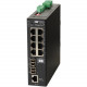 Omnitron Systems RuggedNet Managed Ruggedized Industrial Gigabit, 2xSM LC, RJ-45, Ethernet Fiber Switch - 8 x 10/100/1000BASE-T, 1 x 1000BASE-X, 2xDC Power, 5 Year Warranty 2847-1-28-2Z