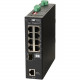 Omnitron Systems RuggedNet Managed Ruggedized Industrial Gigabit, SFP, RJ-45, Ethernet Fiber Switch - 8 x 10/100/1000BASE-T, 1 x 1000BASE-X, 1xDC Power, 5 Year Warranty 2859-0-18-1Z