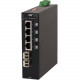 Omnitron Systems RuggedNet Unmanaged Ruggedized Industrial Gigabit, SM ST, RJ-45, Ethernet Fiber Switch - 4 x 10/100/1000BASE-T, 1 x 1000BASE-X, 2xDC Power, 5 Year Warranty 2881-1-14-2Z