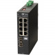 Omnitron Systems RuggedNet Unmanaged Ruggedized Industrial Gigabit, 2xSM LC, RJ-45, Ethernet Fiber Switch - 8 x 10/100/1000BASE-T, 1 x 1000BASE-X, 2xDC Power, 5 Year Warranty 2887-1-28-2Z