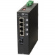 Omnitron Systems RuggedNet Unmanaged Ruggedized Industrial Gigabit, SM SC SF, RJ-45, Ethernet Fiber Switch - 4 x 10/100/1000BASE-T, 1 x 1000BASE-X, 2xDC Power, 5 Year Warranty 2891-1-14-2Z