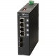 Omnitron Systems RuggedNet Unmanaged Ruggedized Industrial Gigabit, 2xSFP, RJ-45, Ethernet Fiber Switch - 4 x 10/100/1000BASE-T, 1 x 1000BASE-X, 1xDC Power, 5 Year Warranty 2899-0-24-1Z