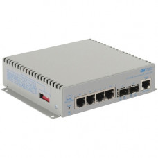 Omnitron Systems OmniConverter 10G/M, 2xSFP/SFP+, 8xRJ-45, 1xDC Powered Commercial Temp - 10 Ports - Manageable - 2 Layer Supported - Modular - Optical Fiber, Twisted Pair - Wall Mountable, DIN Rail Mountable, Shelf Mountable, Rack-mountable - 5 Year Limi