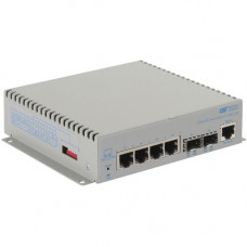 Omnitron Systems OmniConverter 10G/M, 2xSFP/SFP+, 8xRJ-45, 1xDC Powered Wide Temp - 10 Ports - Manageable - 2 Layer Supported - Modular - Optical Fiber, Twisted Pair - Wall Mountable, DIN Rail Mountable, Shelf Mountable, Rack-mountable - 5 Year Limited Wa