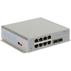 Omnitron Systems OmniConverter 10G/Sx, 2xSFP/SFP+, 8xRJ-45, 1xAC Powered Wide Temp - 10 Ports - 2 Layer Supported - Modular - Optical Fiber, Twisted Pair - Wall Mountable, DIN Rail Mountable, Shelf Mountable, Rack-mountable - 5 Year Limited Warranty 2901-