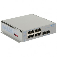 Omnitron Systems OmniConverter 10G/Sx, 2xSFP/SFP+, 8xRJ-45, 1xAC Powered Commercial Temp - 10 Ports - 2 Layer Supported - Modular - Optical Fiber, Twisted Pair - Wall Mountable, DIN Rail Mountable, Shelf Mountable, Rack-mountable - 5 Year Limited Warranty