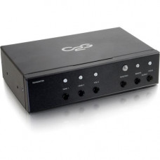 C2g 4K HDMI and VGA + Stereo Audio HDBaseT over Cat Extender Transmitter - Black TAA - 4096 x 2160 - 4K - Twisted Pair - 3 x 1 - 1 x HDMI Out - TAA Compliant - TAA Compliance 29308