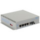 Omnitron Systems OmniConverter Unmanaged Gigabit High Power 60W PoE, SM ST, RJ-45, Ethernet Fiber Switch - 4 x 10/100/1000BASE-T, 1 x 1000BASE-X, AC Power, 5 Year Warranty 3001-1-14-1