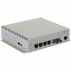 Omnitron Systems OmniConverter Managed Gigabit High Power 60W PoE, MM ST, RJ-45, Ethernet Fiber Switch - 4 x 10/100/1000BASE-T, 1 x 1000BASE-X, AC Power, 5 Year Warranty 3100-0-14-1