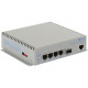 Omnitron Systems OmniConverter Managed Gigabit High Power 60W PoE, SFP, RJ-45, Ethernet Fiber Switch - 4 x 10/100/1000BASE-T, 1 x 1000BASE-X, DC Power, 5 Year Warranty 3119-0-14-9