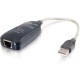 C2g 7.5in USB 2.0 to Ethernet Adapter - USB - 1 x RJ-45 - 10/100Base-TX 39998