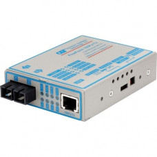 Omnitron Systems FlexPoint 100Mbps Ethernet Fiber Media Converter RJ45 SC Single-Mode 30km - 1 x 100BASE-TX; 1 x 100BASE-LX; No Power Adapter; Lifetime Warranty - RoHS, WEEE Compliance 4331-0