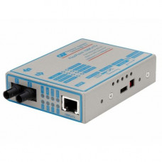 Omnitron Systems FlexPoint 100Mbps Ethernet Fiber Media Converter RJ45 ST Multimode 5km Wide Temp - 1 x 100BASE-TX; 1 x 100BASE-FX; US AC Powered; Lifetime Warranty - RoHS, WEEE Compliance 4332-1-W