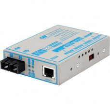 Omnitron Systems FlexPoint 1000Mbps Gigabit Ethernet Fiber Media Converter RJ45 SC Multimode 550m - 1 x 1000BASE-T; 1 x 1000BASE-SX; US AC Powered; Lifetime Warranty - RoHS, WEEE Compliance 4370-1