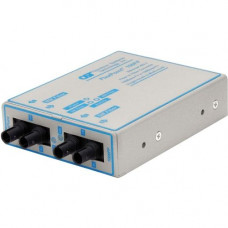 Omnitron Systems FlexPoint 100Mbps Ethernet Fiber to Fiber Media Converter ST Multimode 5km to Single-Mode 30km - 1 x 100BASE-FX; 1 x 100BASE-LX; US AC Powered; Lifetime Warranty 4410-1