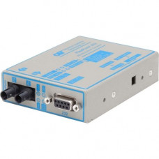 Omnitron Systems FlexPoint RS-232 Serial Fiber Media Converter DB-9 ST Single-mode 30km - 1 x RS-232; 1 x ST Single-mode; Univ. AC Powered; Lifetime Warranty - RoHS, WEEE Compliance 4485-2