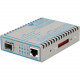 Omnitron Systems FlexPoint 10/100/1000 Gigabit Ethernet Fiber Media Converter RJ45 SFP - 1 x 10/100/1000BASE-T; 1 x 100/1000BASE-X; US AC Powered; Lifetime Warranty - RoHS, WEEE Compliance 4719-1