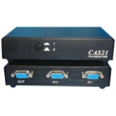 4XEM 2 Port VGA Switch - 1600 x 1280 - SVGA - 2 x 21 x VGA Out 4XVGASL2504