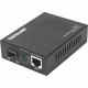 Intellinet Gigabit PoE+ Media Converter - 1 x Network (RJ-45) - Gigabit Ethernet - 10/100/1000Base-T, 1000Base-X - 1 x Expansion Slots - SFP (mini-GBIC) - 1 x SFP Slots - Desktop, Wall Mountable 508216